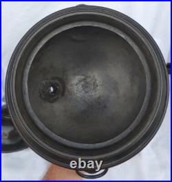 Antique Old Vintage English Bronze Rams Head Coffee Tea Pot Urn