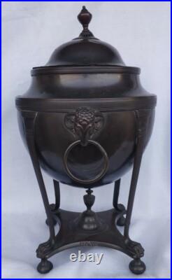Antique Old Vintage English Georgian Bronze Samovar Tea Coffee Server