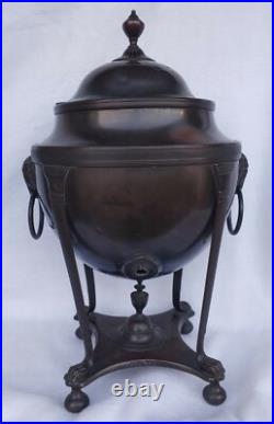 Antique Old Vintage English Georgian Bronze Samovar Tea Coffee Server