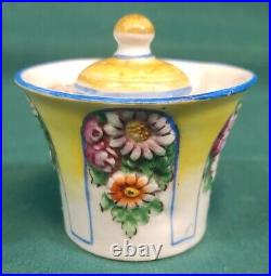 Antique Old Vintage English Porcelain Inkwell
