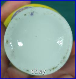 Antique Old Vintage Hand Painted English Porcelain Inkwell Ink Well