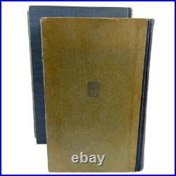 Antique Old Vintage Rare Hardcover Books Lot of 7 Blue Shades Decor Staging Set