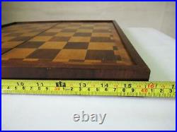Antique Or Vintage English Folding Chess Board No Chess Pieces