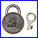 Antique Padlock RETRIEVER DOG Design on Reverse 1926 SCARCE P671