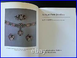 Antique Paste Jewelry, by M. D. S. Lewis 1970 1st Amer. Ed, Vtg, HC Book DJ