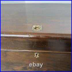 Antique Pine Blanket Box Large Sea Chest Vintage Trunk Bedroom or Coffee Table