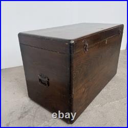 Antique Pine Blanket Box Large Sea Chest Vintage Trunk Bedroom or Coffee Table