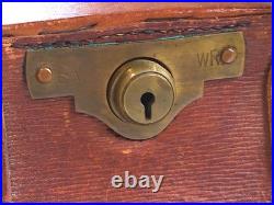 Antique Quality Brown English Leather Gladstone Bag By British Railway Western