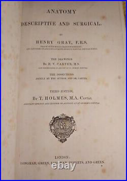Antique Rare Vintage'Gray's Anatomy Descriptive and Surgical' 3rd Edition 1864