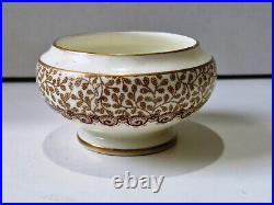 Antique Royal Doulton'Gaythorne' Vintage English Porcelain Bowl with Gold Trim