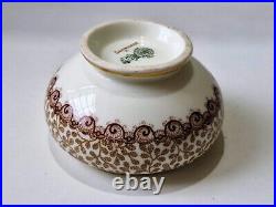 Antique Royal Doulton'Gaythorne' Vintage English Porcelain Bowl with Gold Trim