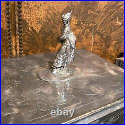 Antique Sheffield English Humidor Victorian Lady Lovely