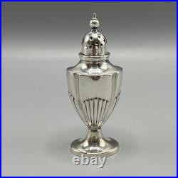 Antique Silver Plated Cruet Set Gadrooned Mustard Salt Pepper English EPNS Vtg