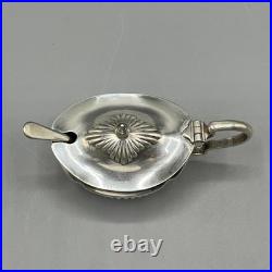 Antique Silver Plated Cruet Set Gadrooned Mustard Salt Pepper English EPNS Vtg