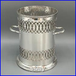 Antique Silver Plated Wine Bottle Holder Coaster Syphon Stand English Vintage