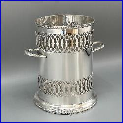 Antique Silver Plated Wine Bottle Holder Coaster Syphon Stand English Vintage