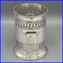 Antique Silver Plated Wine Bottle Holder Coaster Syphon Stand English Vintage