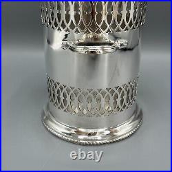 Antique Silver Plated Wine Bottle Holder Coaster Syphon Stand English Vintage