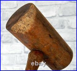 Antique Slazenger London Vintage Wooden Croquet Mallet England English #C