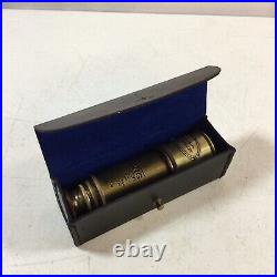 Antique Spyglass Marine Wood Brass Monoculars English Peephole Gilt Rare Old 20c