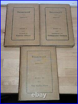 Antique Telephony Arthur Abbott Complete Set Of All 6 Books/Parts 1900s