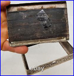 Antique VIntage English Sterling Silver London Box Case Parts