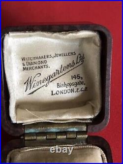 Antique Victorian Vintage Novelty Very Rare Bakelite Jewellery's Ring Box Case