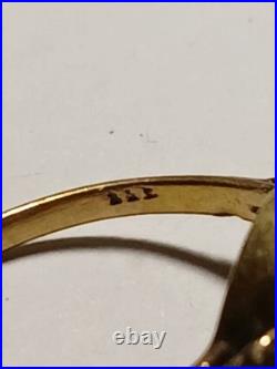 Antique Vintage 14K Gold Amethyst Ring size 6 2.7g English Hallmark AS IS