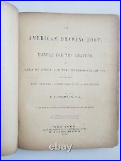 Antique Vintage 1800s american drawing book manual for the amateur J. G. Chapman