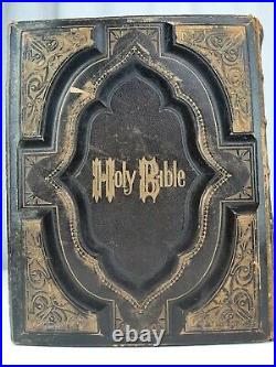 Antique Vintage 1880s Potter's Standard Edition HOLY BIBLE Leather Gilt
