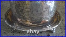Antique Vintage 1890 English Sheffield Silver Biscuit Box With 1972 Appraisal