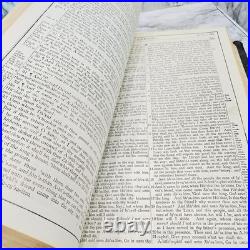 Antique Vintage 1892 Pronouncing Parallel Family Holy Bible KJ & Revised