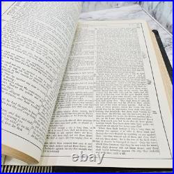 Antique Vintage 1892 Pronouncing Parallel Family Holy Bible KJ & Revised