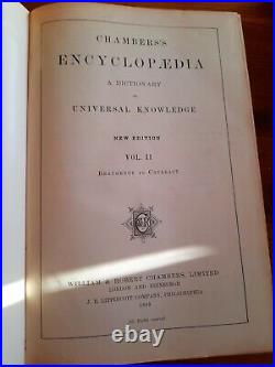 Antique Vintage 1895 Chambers's Encyclopaedia Books Full Ten Volume Set