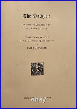 Antique Vintage 1904 The Valkerie Complete Vocal Score Richard Wagner Opera VG+