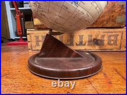 Antique Vintage 1930's-50's English Chad Valley Metal Tin Educational Globe