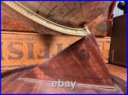 Antique Vintage 1930's-50's English Chad Valley Metal Tin Educational Globe