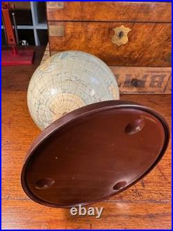 Antique Vintage 1930's-50's English Chad Valley Metal Tin Educational Globe