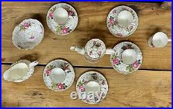 Antique Vintage Anysley English A3013 Coffee Set With Demitasse Cups & Saucers