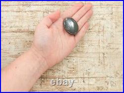 Antique Vintage Art Deco 925 Sterling Silver English Moss Agate Pin Brooch 7.8g