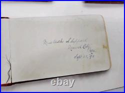 Antique Vintage Autograph Albums Lot 1870s To 1940s Victorian Memory Books