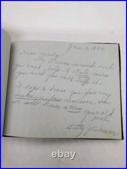 Antique Vintage Autograph Albums Lot 1870s To 1940s Victorian Memory Books