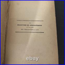 Antique Vintage Book Beauties Of Shakespeare By Reverend Dodd