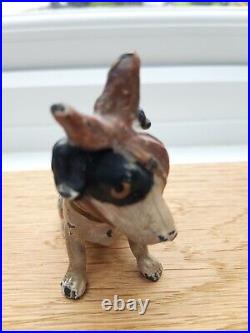 Antique Vintage COLD PAINTED Miniature Dog English Bull puppy BULL TERRIER