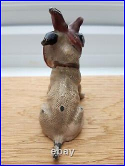 Antique Vintage COLD PAINTED Miniature Dog English Bull puppy BULL TERRIER