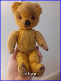Antique Vintage Chad Valley English Jointed Loved Traditional Teddy Bear Fred