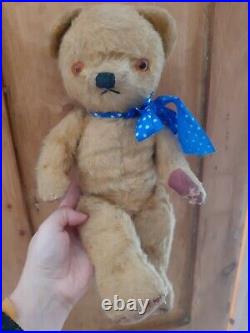 Antique Vintage Chad Valley English Jointed Teddy Bear Mohair Fur 15 Sammy