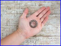 Antique Vintage Deco Sterling Silver English Marcasite Wreath Pin Brooch 6.4g