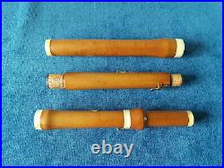 Antique Vintage Early English Wooden Boxwood 4 Key Flute By Potter In D