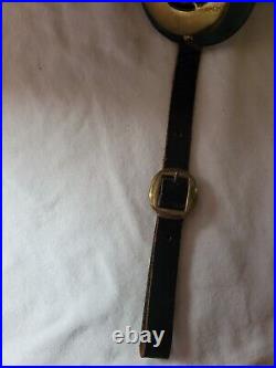 Antique/Vintage English 4 Horse Brass Medallions Leather Strap